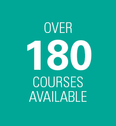 Over 180 Courses available