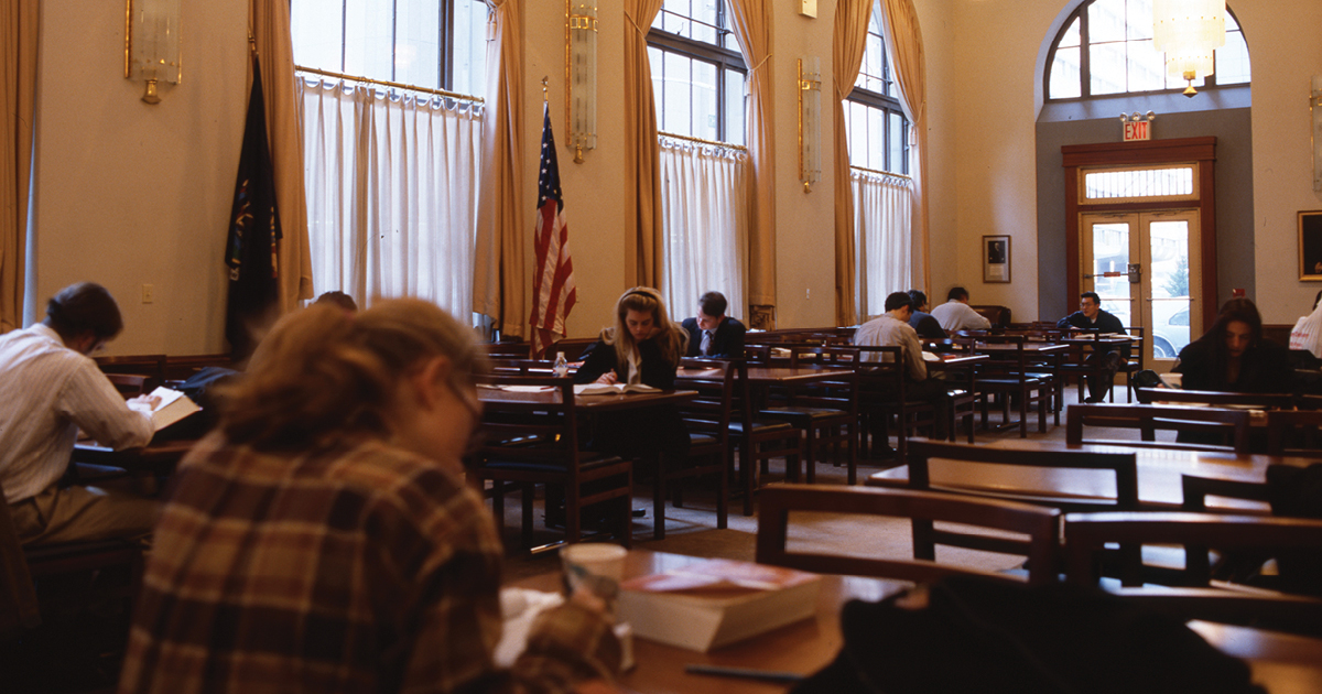 New York Law School students studying
