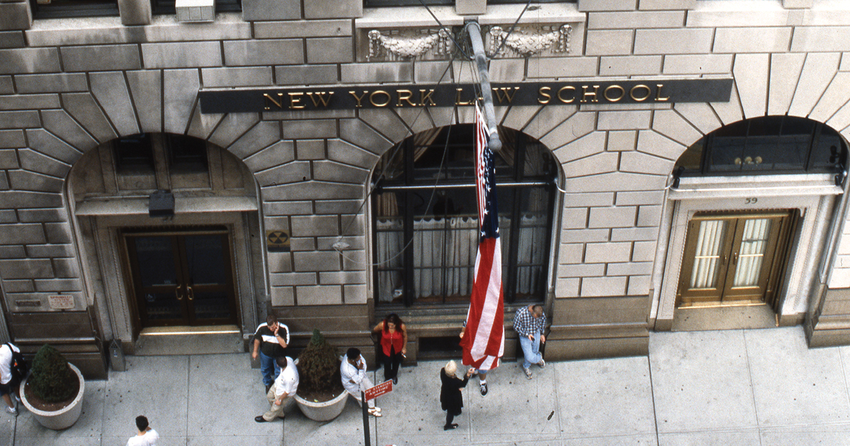 New York Law School students outside building