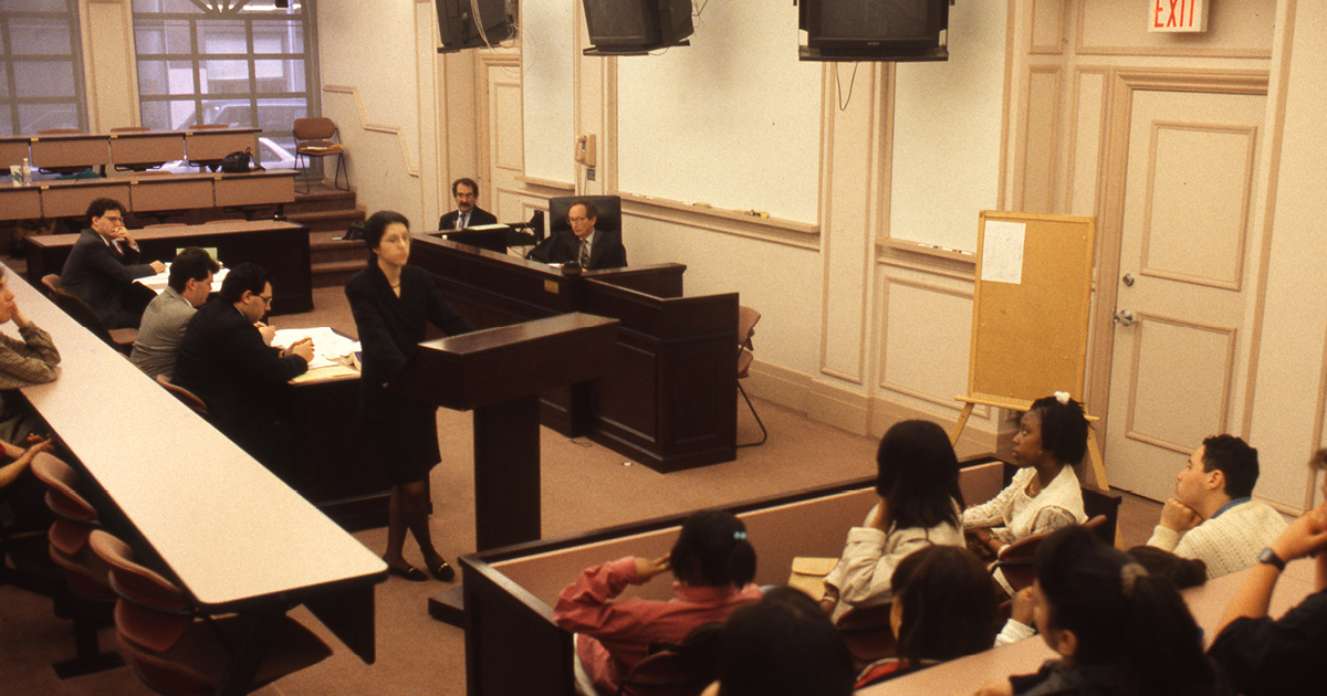 New York Law School students during moot court competition